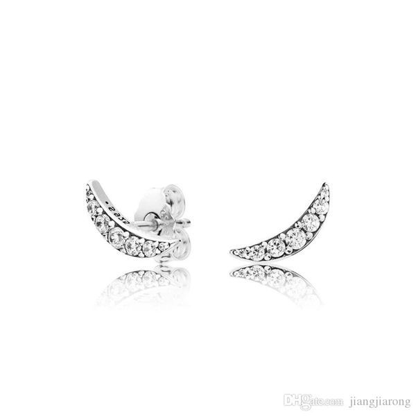 

pe101 pandor earring light of the moon single 925s pure silver sell fashion atmosphere for lover birthday christmas earings gift, Golden;silver