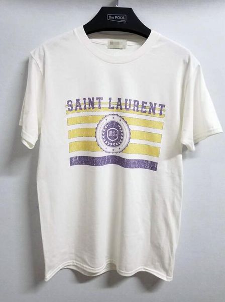 

Мужская футболка 2019 для рубашки Простая футболка с принтом в виде буквы Saint / Paris SLP