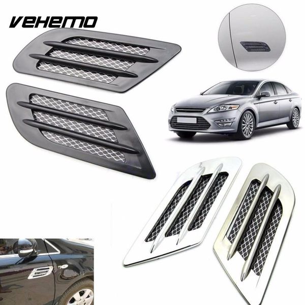 

vehemo pair car styling car side air flow vent hole stickers cover fender intake grille duct decoration sticker