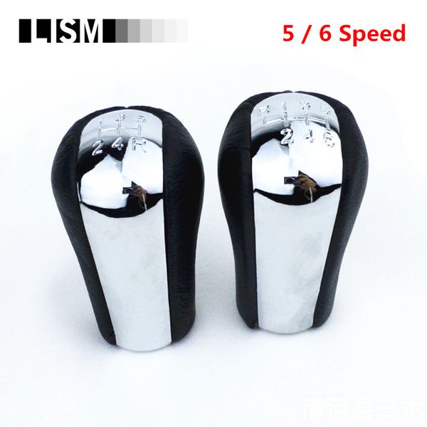 

chromed pu leather 5 6 speed mt car gear shift knob for corolla verso rav4 yaris 92-09 gearshift shifter lever stick pen