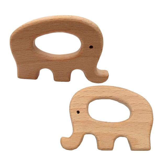 wooden elephant teether