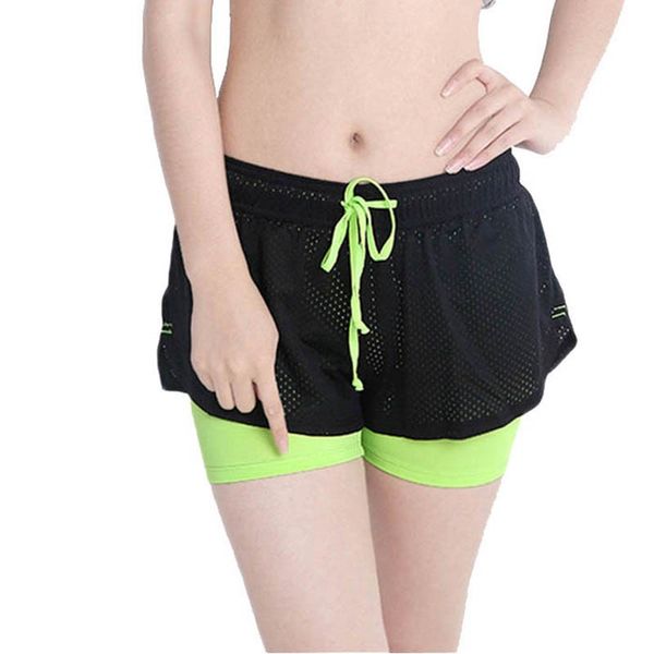 

womens yoga short pants fitness leggings running gym exercise sports trousers cy1, White;red