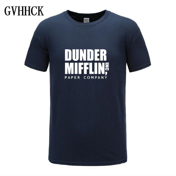 

2019 men print the office tv show dunder mifflin paper white -shirt short sleeve o-neck harajuku streetwear tshirt, White;black