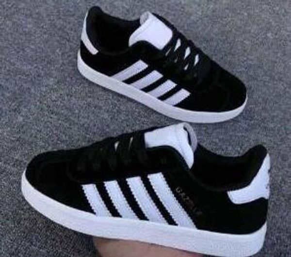 

2020 sell fashion kids gazelles og boys girls shoe for baby parent child children stan smith samba trainers sneaker outdoor shoes, Black