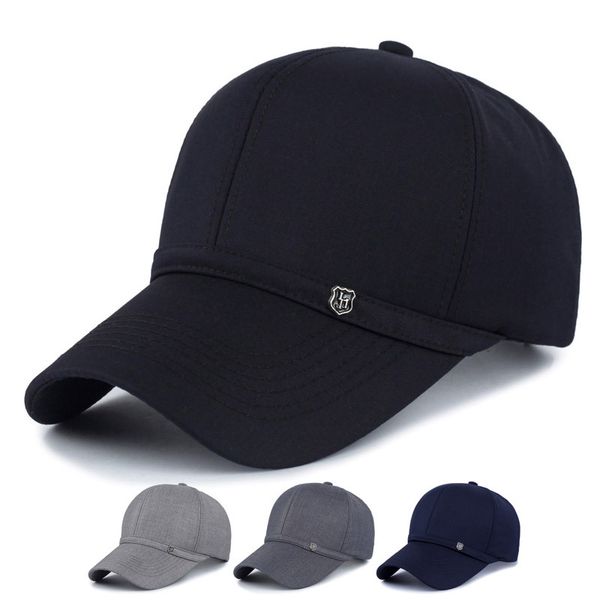 

autumn and winter men's baseball caps cotton outdoor leisure sports cap korean version, Blue;gray