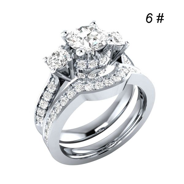 

women alloy crystal silver anniversary jewelry rhinestone wedding engagement white sapphire, Slivery;golden