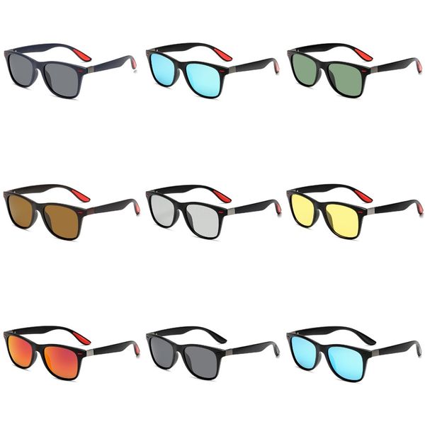 

2698 sunglasses for men women metal frame mirror polaroid lenses driver sun glasses with brown cases and box 0059 #502, White;black
