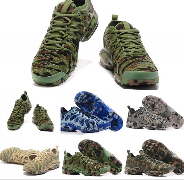 

2018 outdoor men women New Original TN Mens Running Shoes Plus TN Ultra Shoes Sports TN Requin camo shoe Sneakers shoes