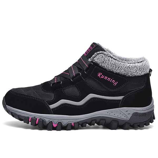 

new winter men shoes warm ankle male boots botas hombre for man casual men shoes fashion plush winter sneakers mens shoes 46 47, Black