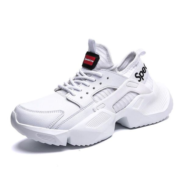 

men's casual sports shoes 2019 summer new thick bottom trend shoes designer outdoor sneakers men trainers lightweight running shoes bla, Black