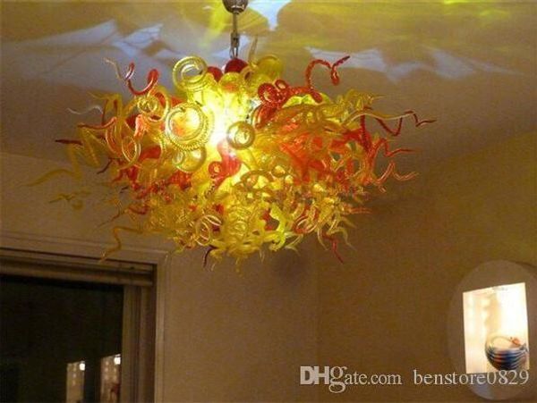 

custom made 100% hand blown glass chandelier light led light source energy saving villa decor murano glass ceiling chandelier