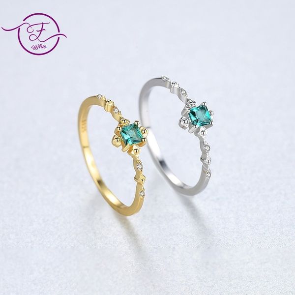 

100% s925 sterling silver ring emerald green zircon gemstone ring coloured jewelry wedding anniversary gift for lover, Golden;silver