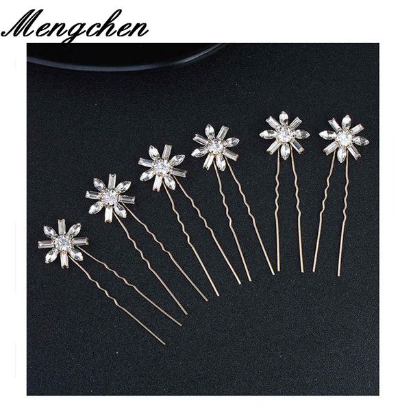 

4/5/6/9set rose gold prom bride bridesmaid hair pin clip luxury crystal rhinestone wedding hairpins sticks for women, Golden;white