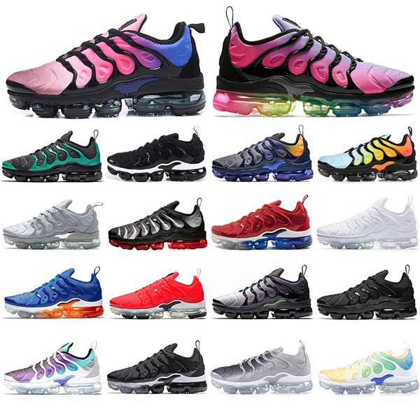 

with socks new mens shoe sneakers tn plus breathable air cusion desingers casual running shoes sports sneakers 36-45