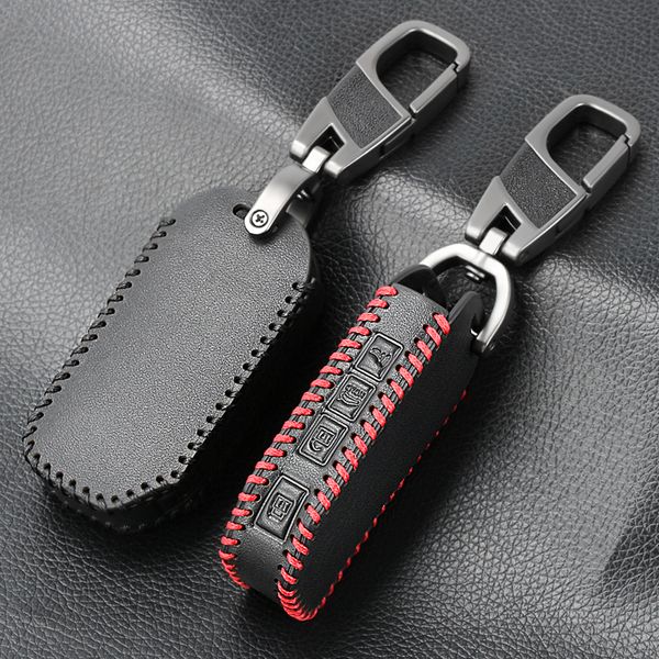 

men leather car key case for kia sportage ceed sorento cerato forte stinger k900 2017 2018 2019 cover remote fob shell jacket