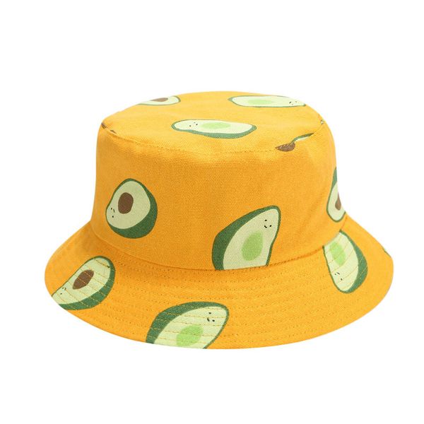 

fisherman hat bonnet women hat cap men fruit print streetwear double-sided wearing summer visor fishing bucket