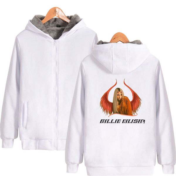 

billie eilish printing hooded sweatshirt male/female hip hop leisure hoodies billie eilish fashion winter thick fleece, Black