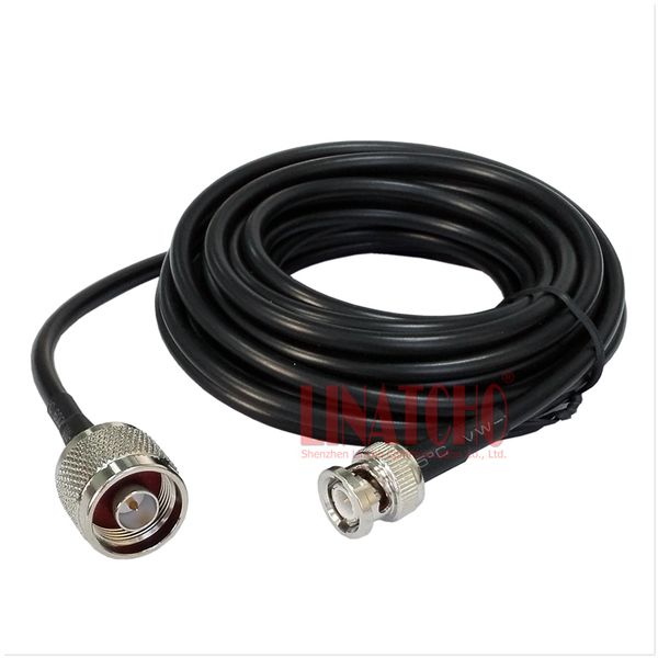 

5 meters good quality 50ohm coaxial rg58u n male to bnc male cctv antenna extension jumper cable