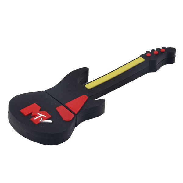 

black creative guitar style usb2.0 flash drive data storage thumb jump drive