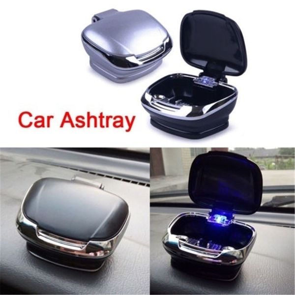 

car auto cigarette lighter ashtray smokeless usb charge blue led light indicator