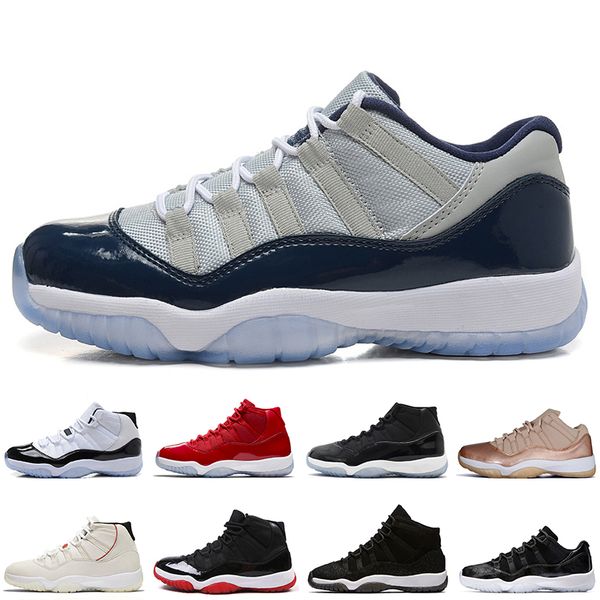 

NEW 11 11S Low Rose Gold Space Jams 45 mens Basketball Shoes Platinum Tint Low Varsity Red Heiress Black Stingra men Sport Sneakers trainers