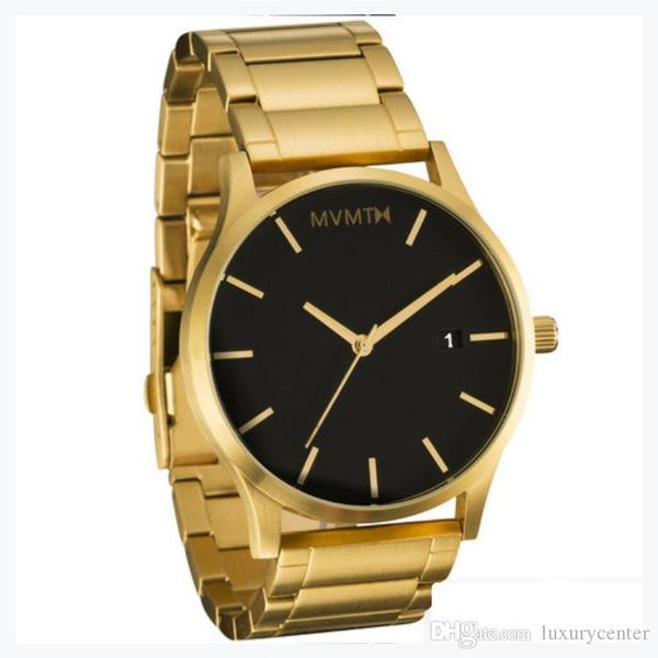 

2020 luxury fashion mens watch mvmt stainless steel brand quartz famous watches sport brand man watch mvmt watches relogio with box, Slivery;brown