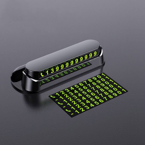 

temporary car parking card luminous phone number card plate phone holder hidenable parking number with air freshener styling