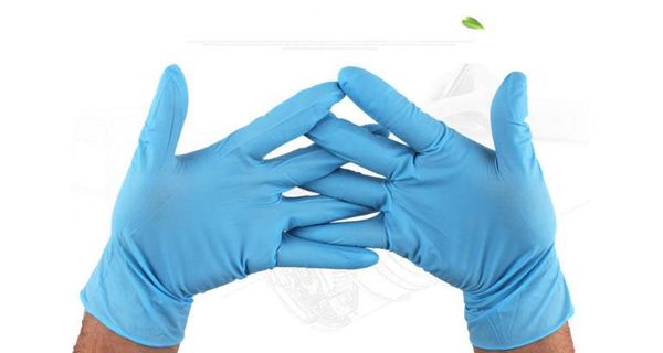 

fedex blue insulated protective nitrile disposable gloves powder (non latex) pack of 100 pieces gloves