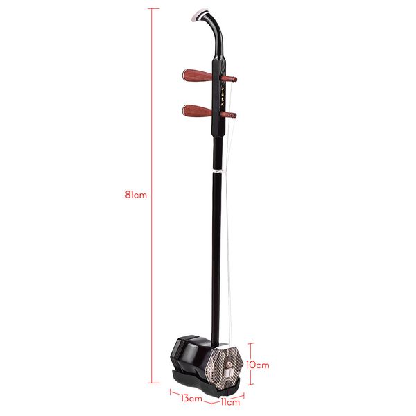 

solidwood chinese erhu 2-string violin fiddle stringed musical instrument red