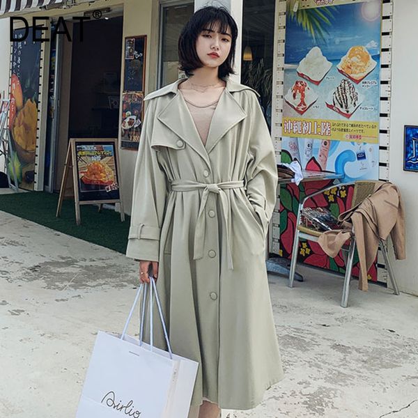 

deat green long-sleeved stitching pleated loose windbreaker woman jacket casual simple fashion 2019 autumn winter coat new td221, Tan;black
