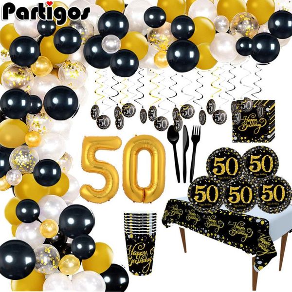 

cheers to 50 years black golden balloon birthday 50 years birthday party decorations supplies wedding anniversary