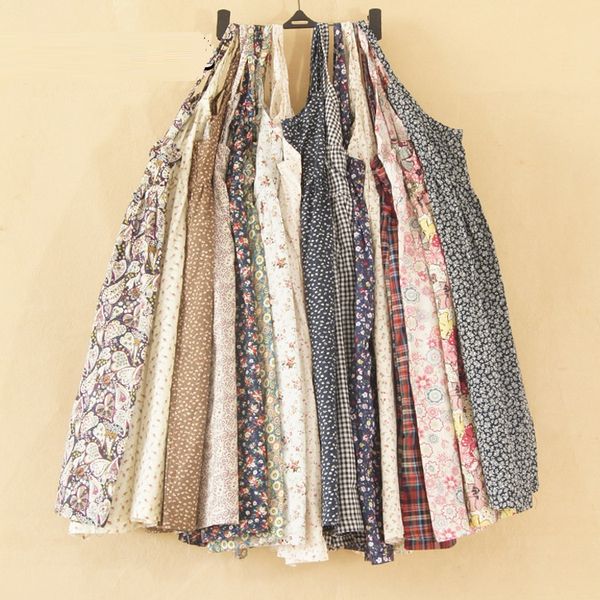 

women's tanks & camis summer 2021 fashion girls slim cotton sundresses dot suspenders floral printed dress casual tank halter 44-52colo, White