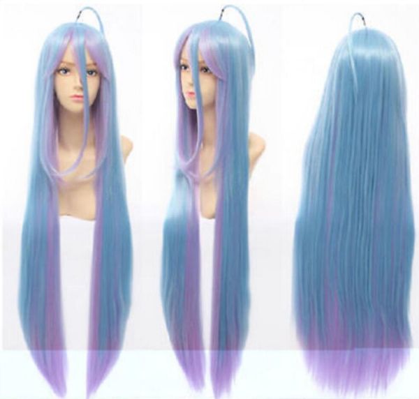 

wig 100cm fashion blue & purple cosplay hair wig, Black;brown
