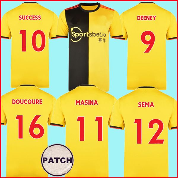 

New 19 20 watford occer jer ey home pereyra deeney gray deulofeu 2019 2020 jer ey hughe football kit hirt