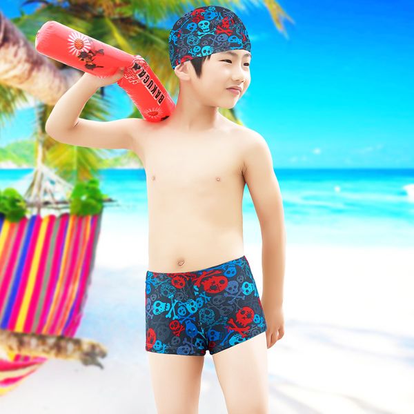 

boy's professional swimming trunks and cap set - cuhk flat corner for children