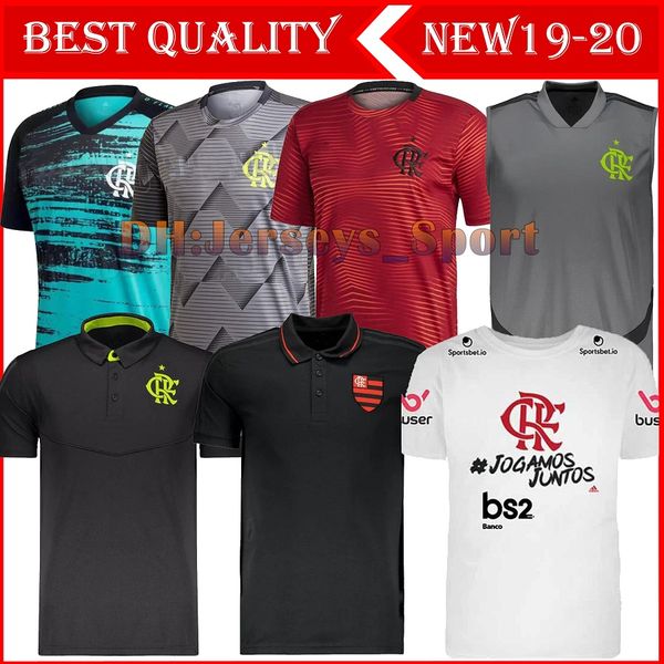 

2019 flamengo retro soccer jerseys 19 20 referee flamenco black polo guerrero diego vinicius jr soccer jerseys flemish gabriel football, Black;yellow
