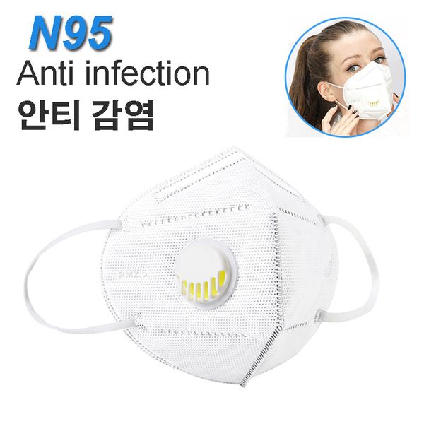 

valved 6 layers flu anti dust kn95 respirator pm2.5 protective safety mouth face mask breathable