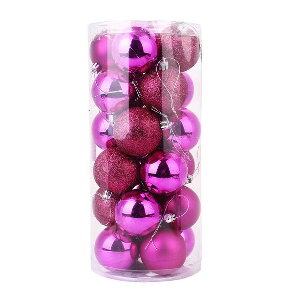 

6cm 24pcs/box christmas decorative ball home xmas tree decors 6 colors