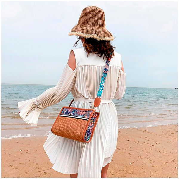 

women straw bag 2019 summer retro ethnic wind beach rattan messenger shoulder bags fashion ladies weave travel handbags oct 29