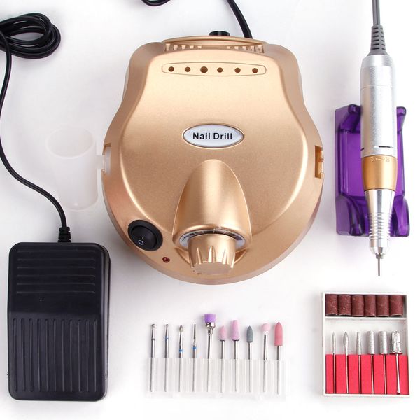 

35000rpm professional manicure machine apparatus set pedicure electric nail drill bits ceramic cutter nail file polisher tool