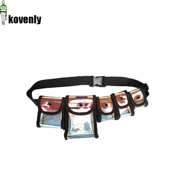 

men transparent chest bag hip hop tactics bag multi-pocket mini satchel kanye west backpack street cool laser waist bags 030319