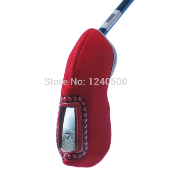 

10 pcs red color branded golf iron head covers headcovers pool accessories