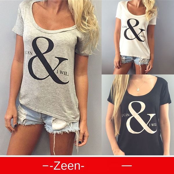 

женская дизайнерская футболка с буквенным принтом с коротким рукавом t-shirt, White