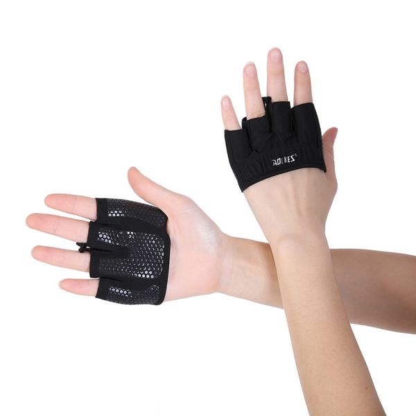 

1 pair training gloves anti-slip silicone superfiber cloth finger protector handwear training fitness gym accessories