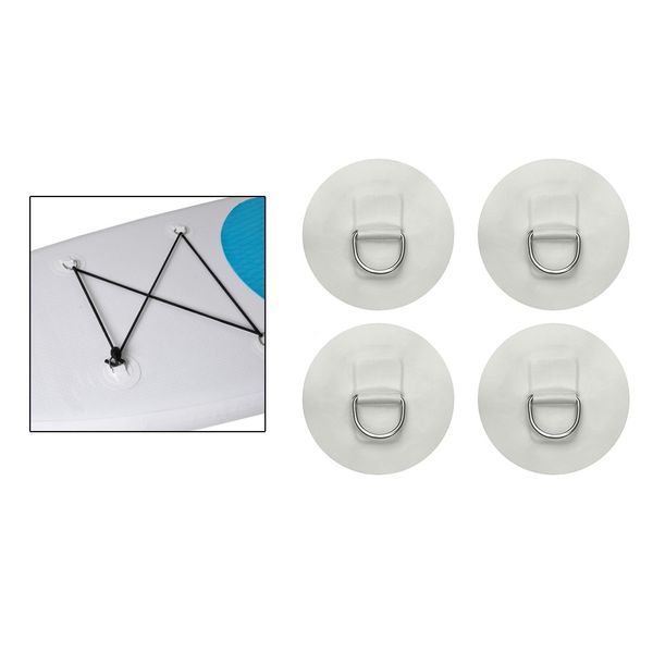 

4pcs inflatable boat patch stainless steel d -various sizes davit lift tow