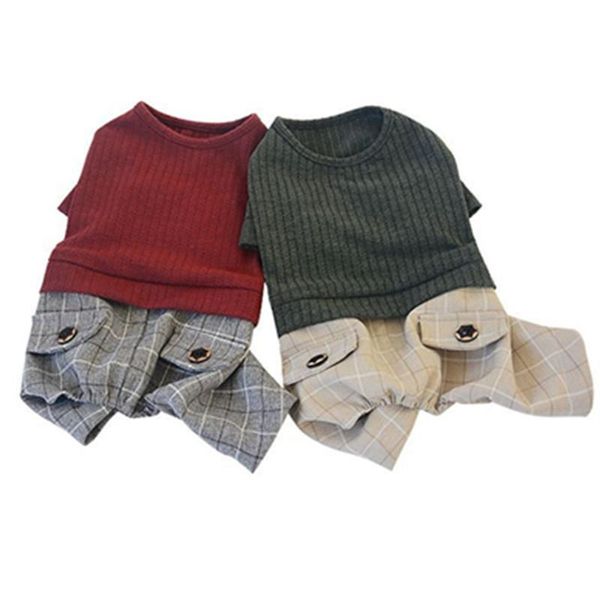 

spring autumn summer dog clothing jumpsuit pants yorkie puppy small dog costume outfit poodle pomeranian pet apparel dropship