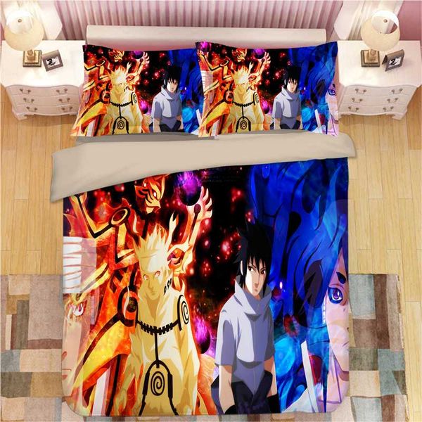

аниме 3d naruto печати пододеяльник пододеяльники наволочки one piece утешитель постельного белья постельного белья постельное белье 08