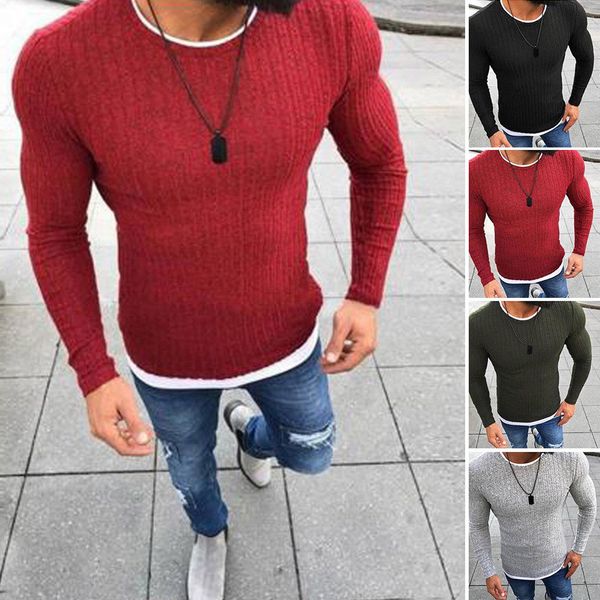 

мужская зимняя тонкая водолазка хороший свитер с круглым вырезом теплый джемпер повседневный пуловер, White;black