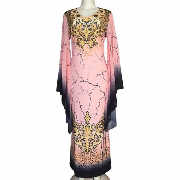 

new arrival summer fashion style elegent african women printing plus size long dress african dresses for women l-2xl, Red