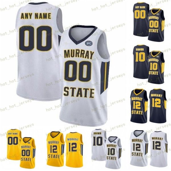 

custom murray state racers любое имя номер ncaa college баскетбол джерси 1 daquan smith 12 ja morant 0 mike davis 11 shaq buchanan сшитый, Black